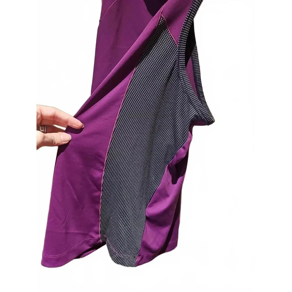 The North Face Flash Dry Purple & Black White Checked Tank  Racer Back  Medium - Picture 4 of 8